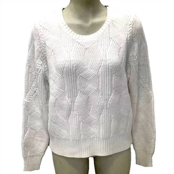 ETCETERA Sweaters - NEW ETCETERA women's connected knit sweater in white/black
